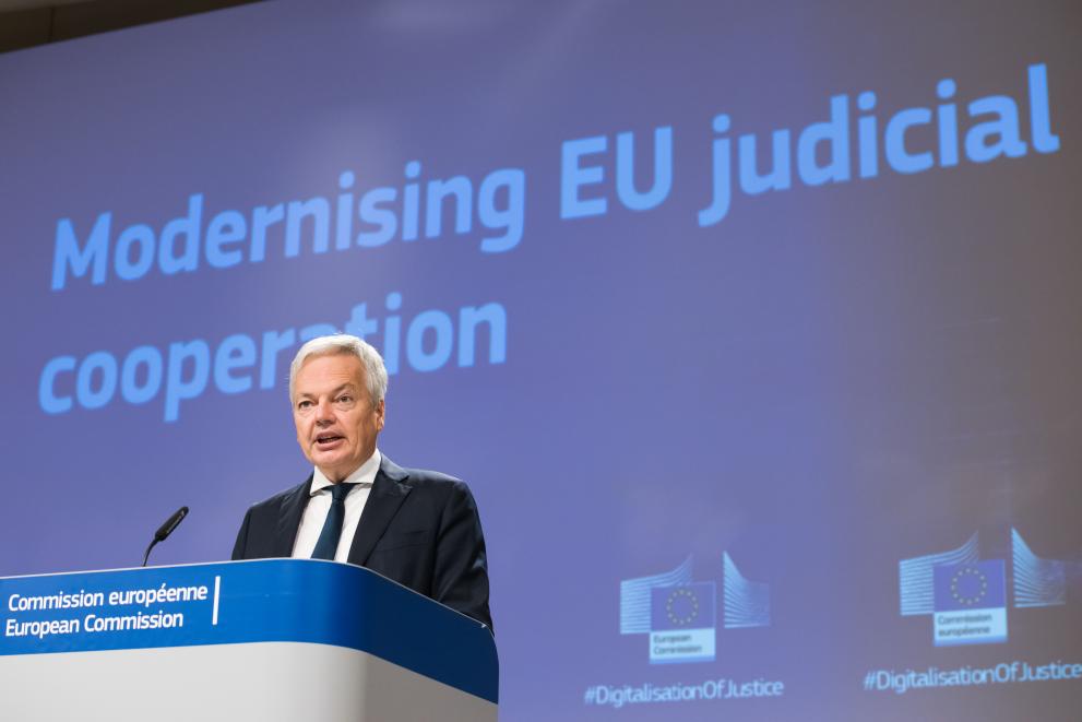 Press conference by Didier Reynders, European Commissioner, on the digitalisation of justice