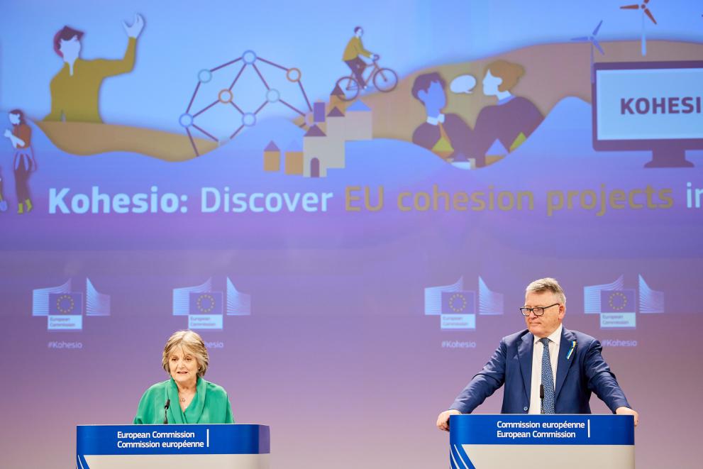 Press conference by Nicolas Schmit, and Elisa Ferreira, European Commissioners, on the launch of the platform Kohesio ahead of the 8th Cohesion Forum