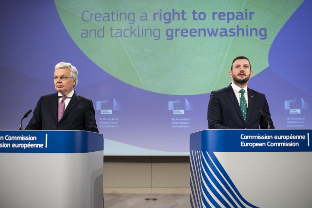 Read-out of the weekly meeting of the von der Leyen Commission by Didier Reynders, and Virginijus Sinkevičius, European Commissioners, on measures against misleading environmental claims and on the right to repair