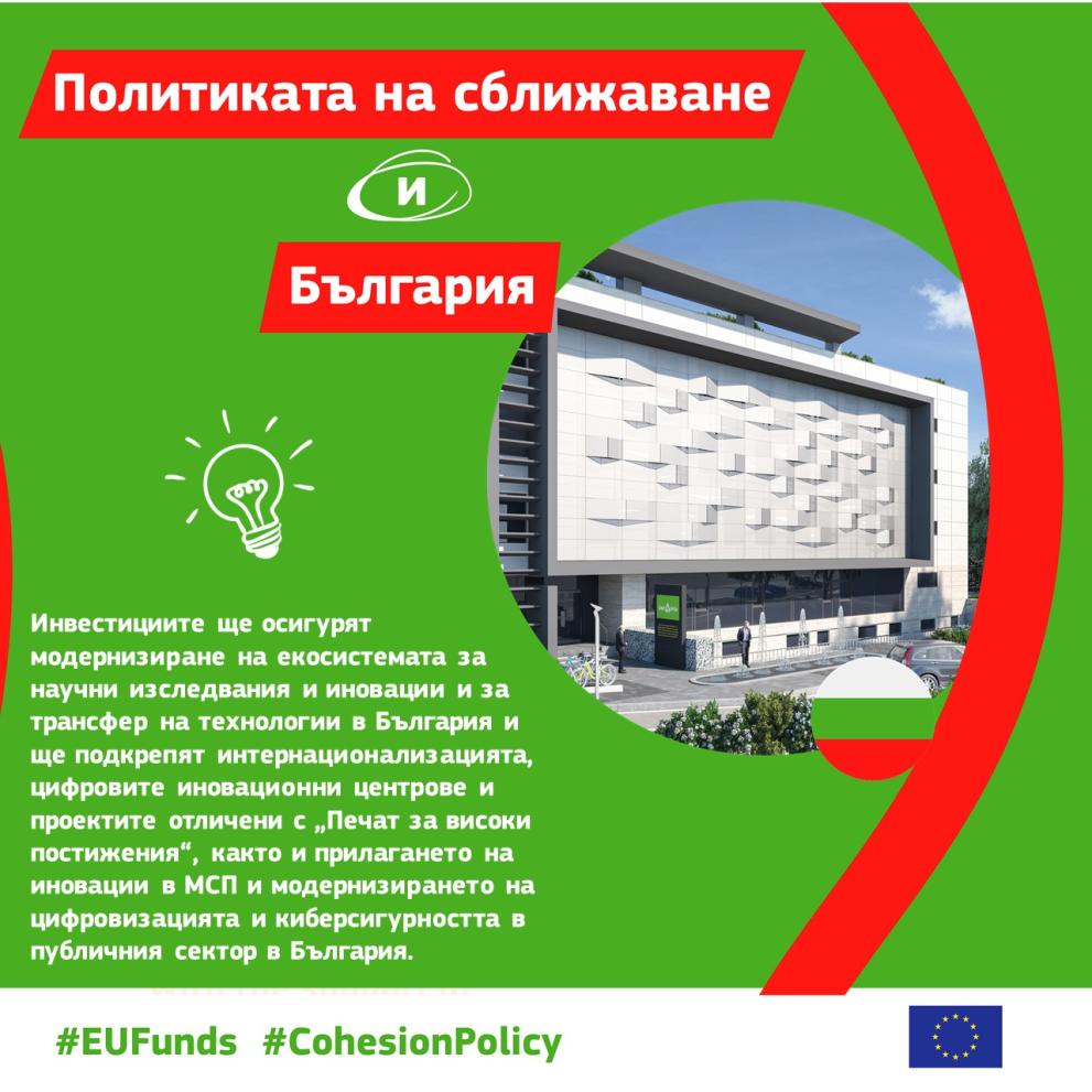 Политика на сближаване в България - Програма „Научни изследвания, иновации и дигитализация за интелигентна трансформация" 2021-2027